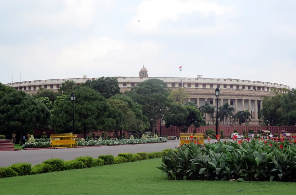 Archive photograph of Old Sansad Bhavan in New Delhi
