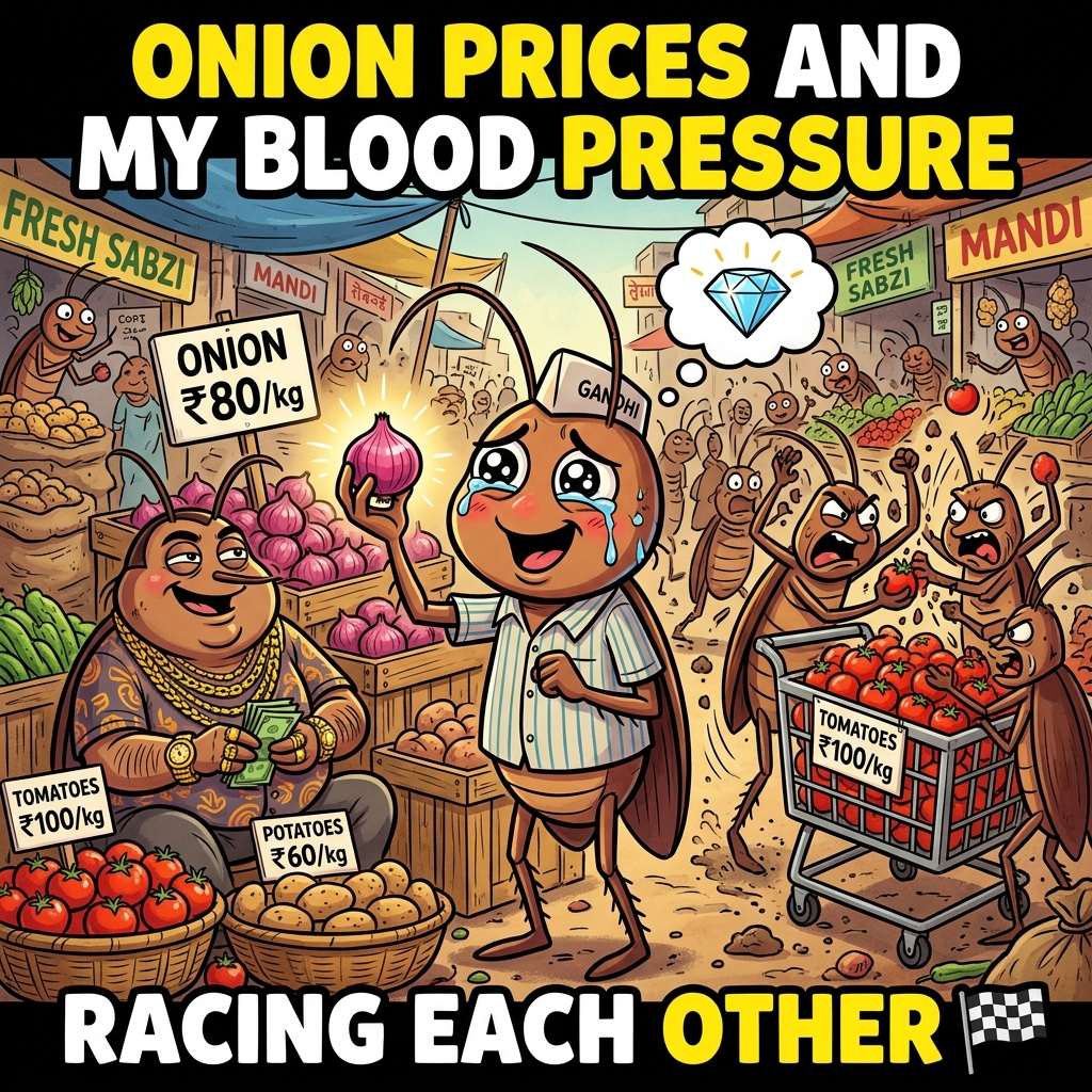 Onion prices and our blood pressure — racing each other since 1947 🔥