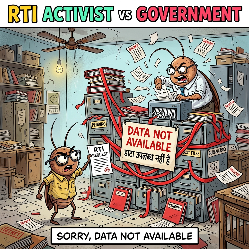 RTI Activist vs Government: "Sorry, data not available" 🎤 The bureaucracy wins again!