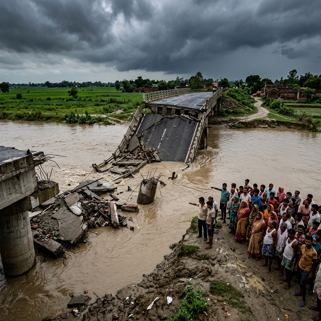 Bridge collapse in Bihar