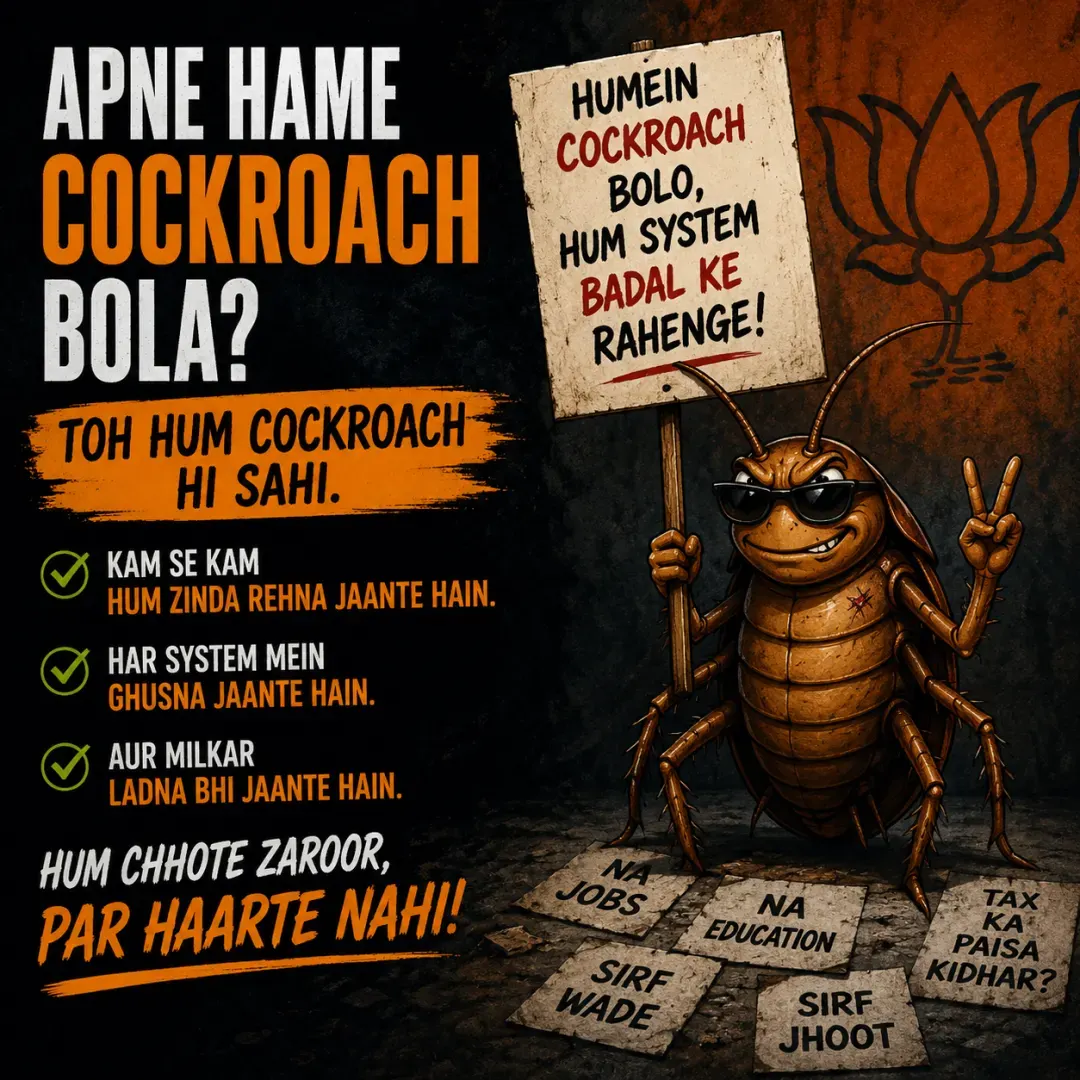 Haa hmm hai cockroach