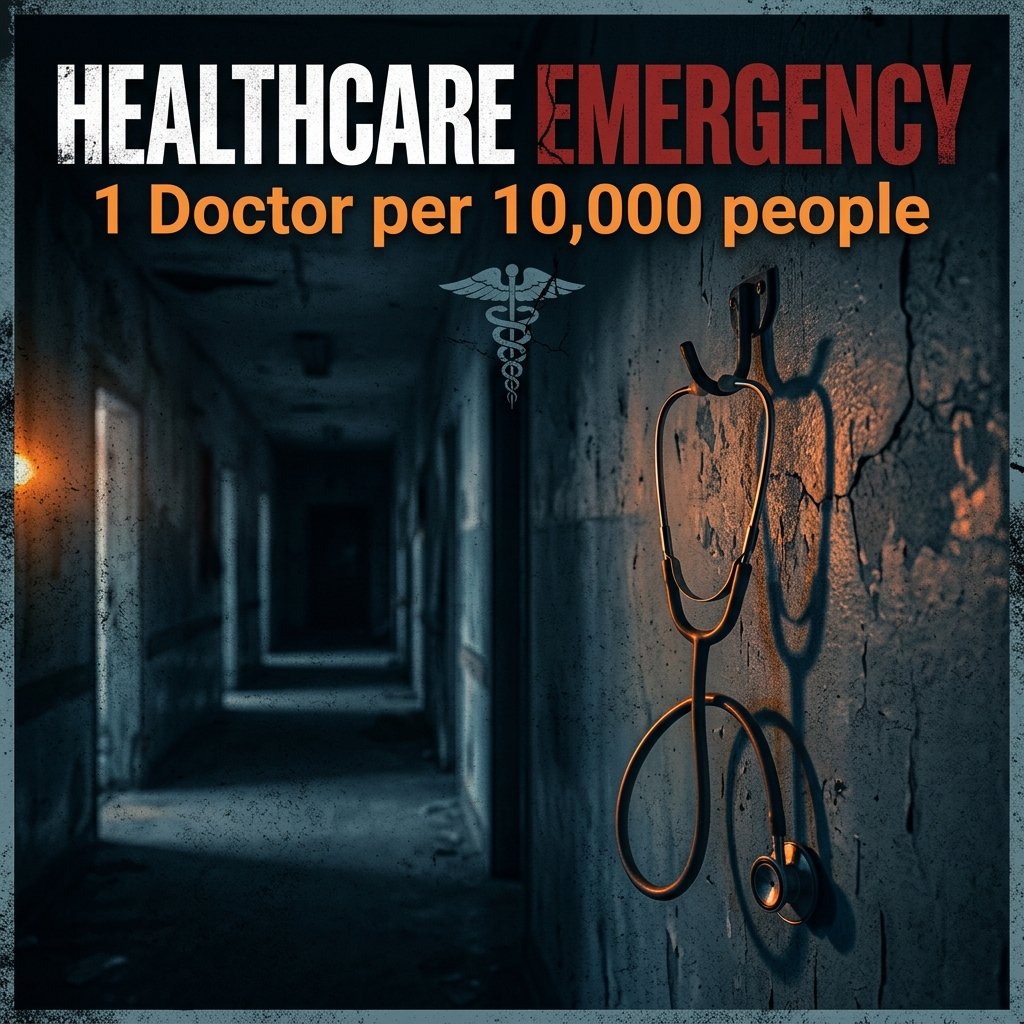 🏥 Healthcare Emergency: Rural India Has 1 Doctor Per 10,000 People