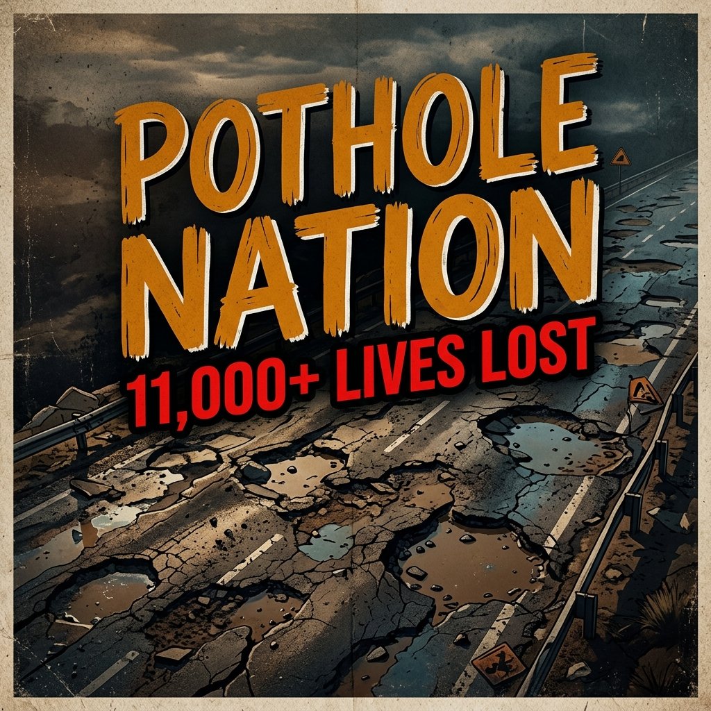 🛣️ Pothole Nation: India Loses 11,000+ Lives to Road Defects Every Year